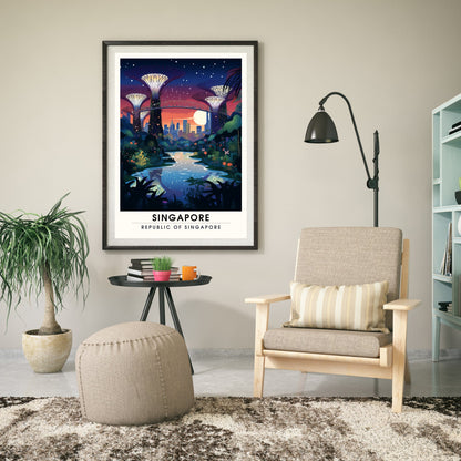 Impression Singapour | Poster de voyage Singapour