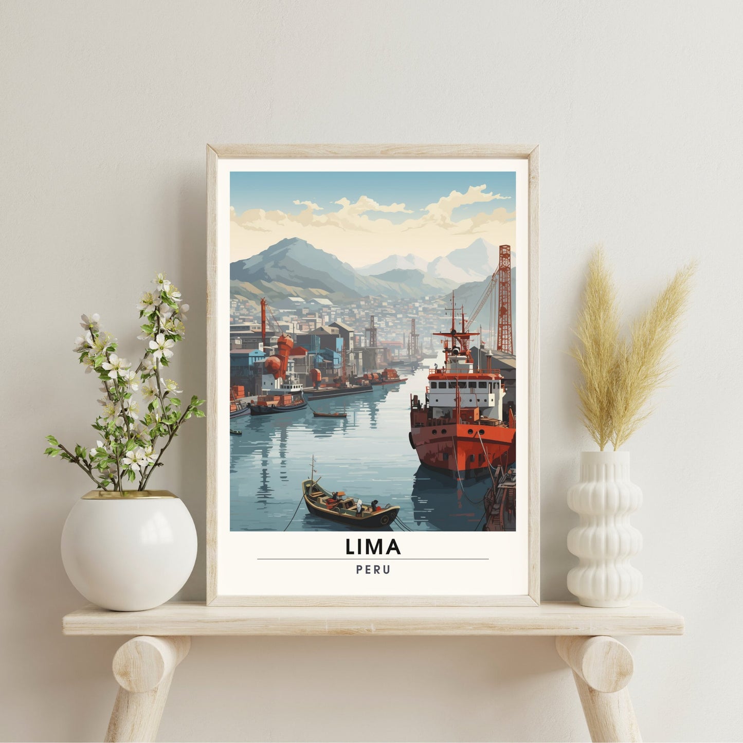 Impression Lima, Pérou | Poster de voyage Lima, Pérou | Port de Lima