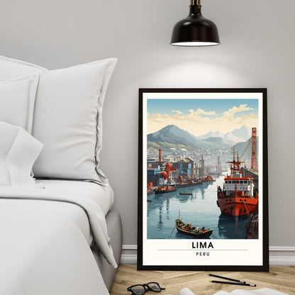 Impression Lima, Pérou | Poster de voyage Lima, Pérou | Port de Lima