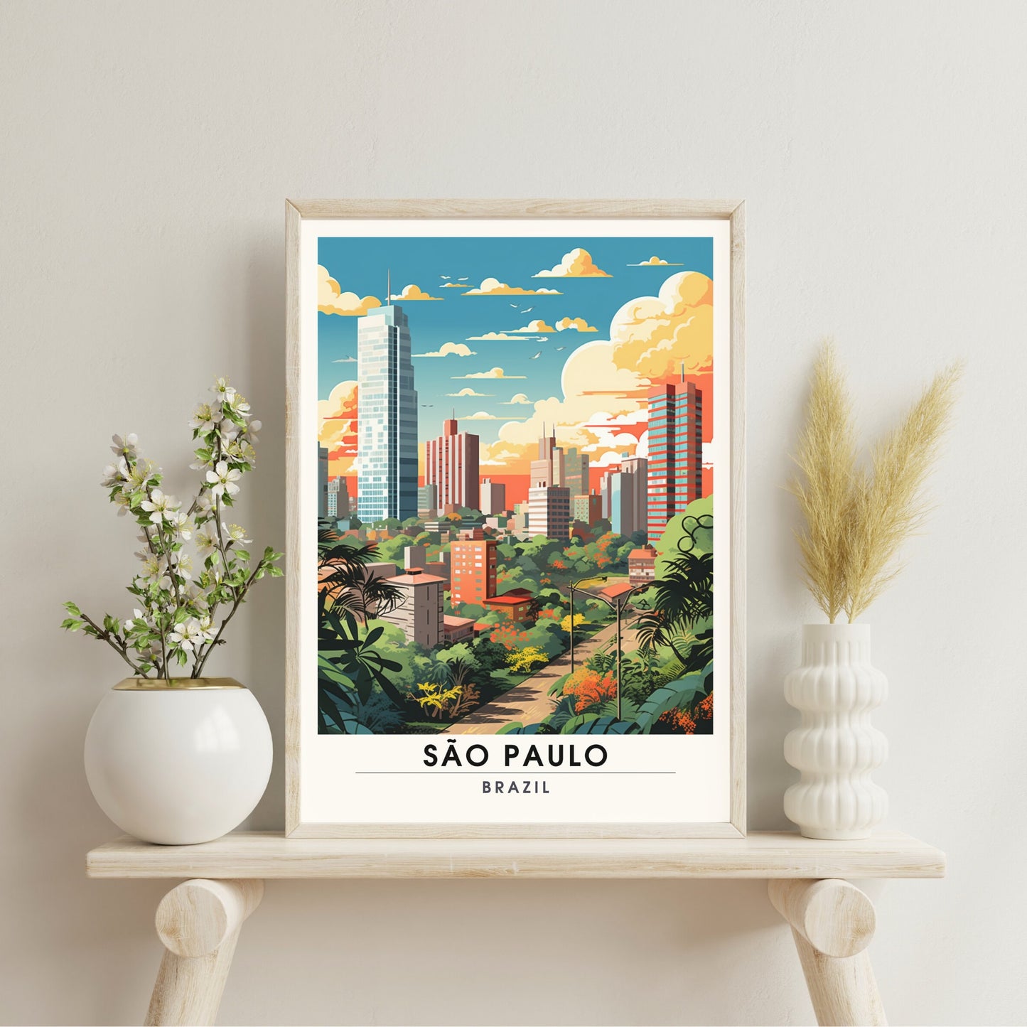 São Paulo, Brésil | Poster de voyage São Paulo