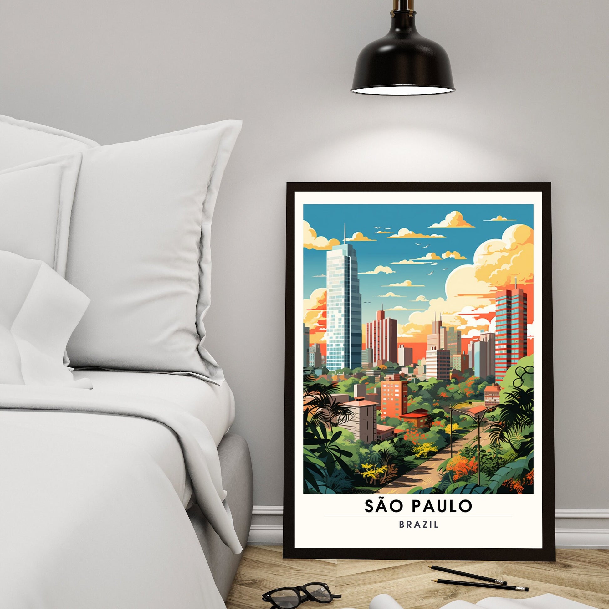 São Paulo, Brésil | Poster de voyage São Paulo