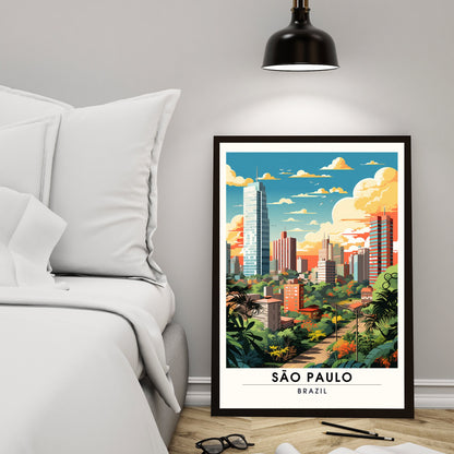 São Paulo, Brésil | Poster de voyage São Paulo