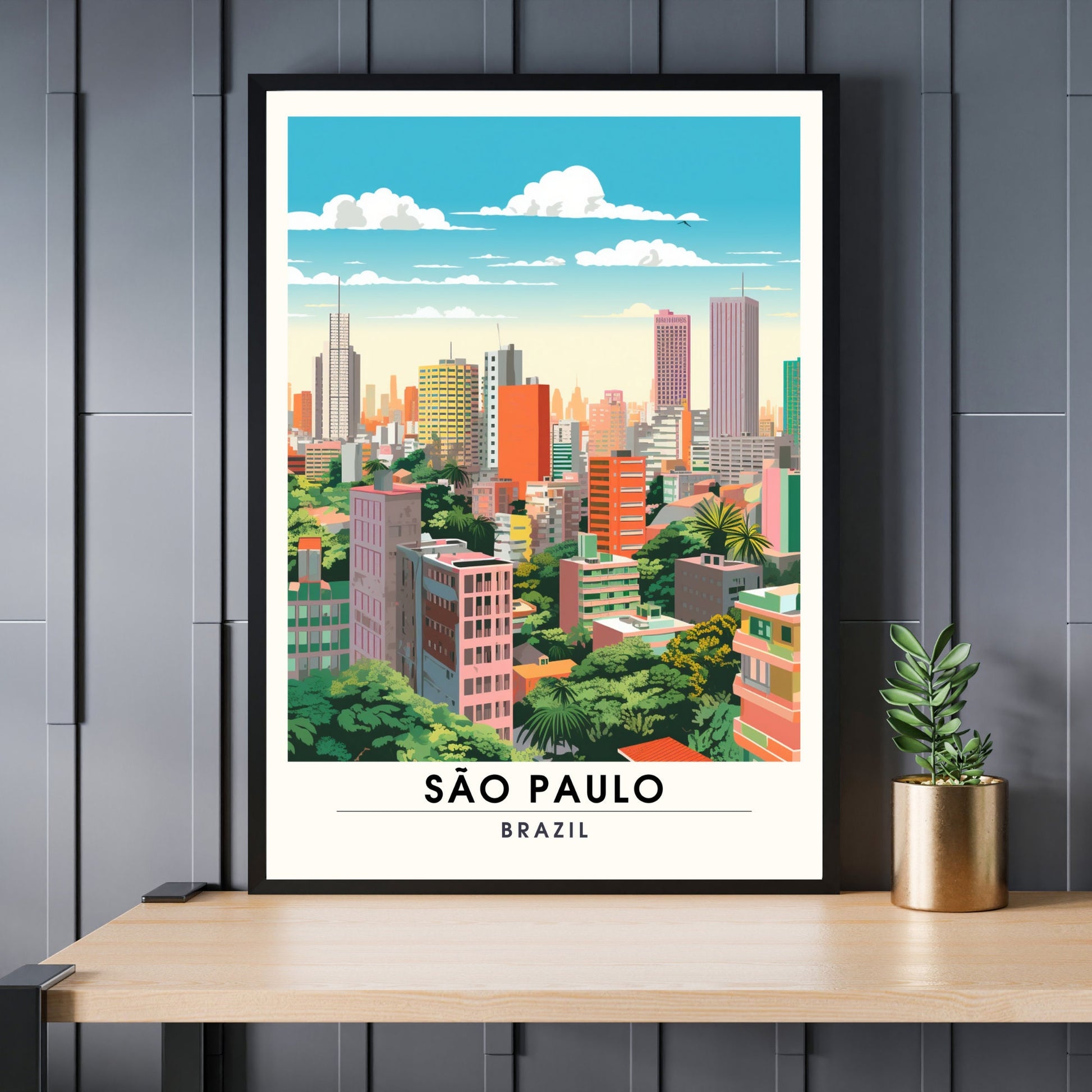 São Paulo, Brésil | Poster de voyage São Paulo