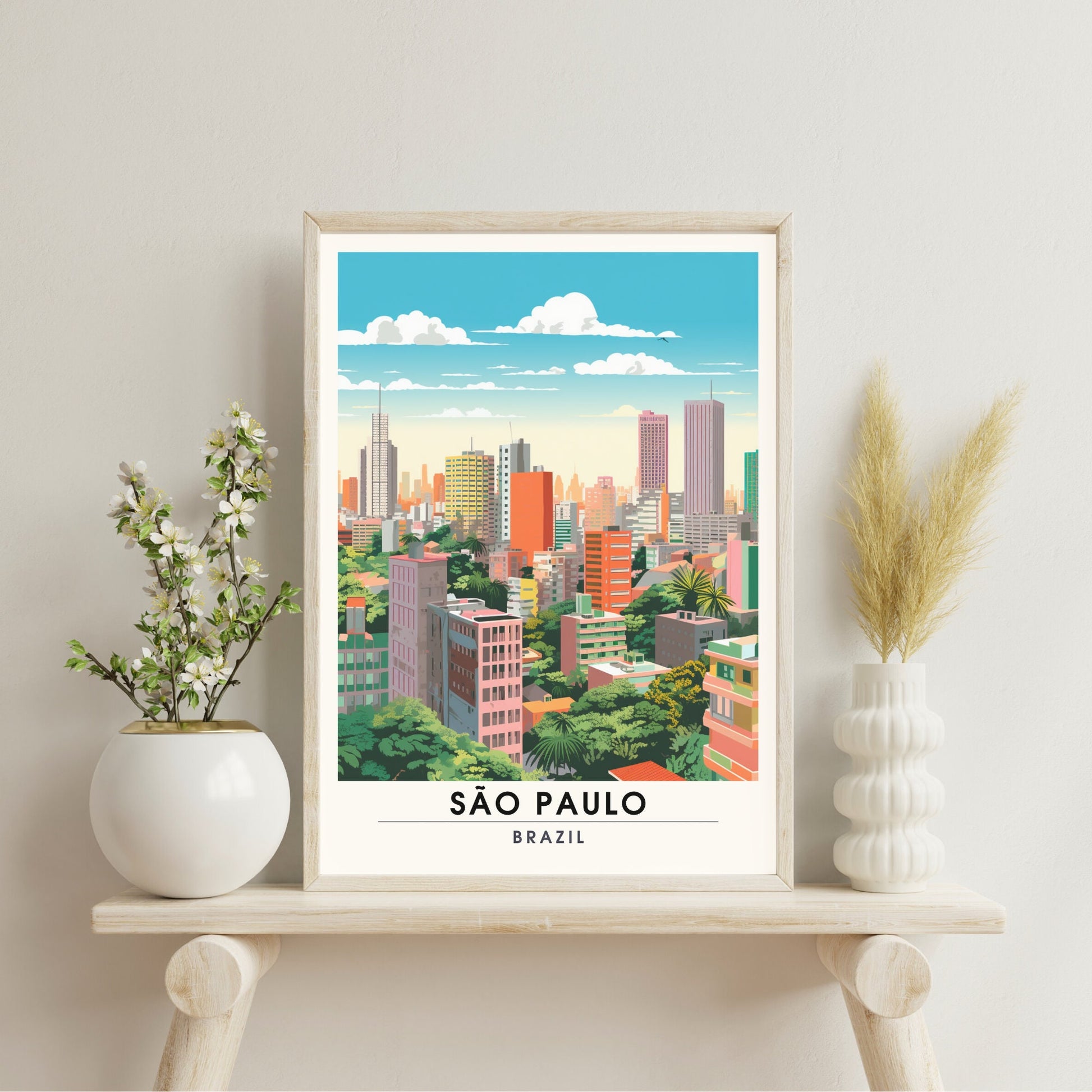 São Paulo, Brésil | Poster de voyage São Paulo