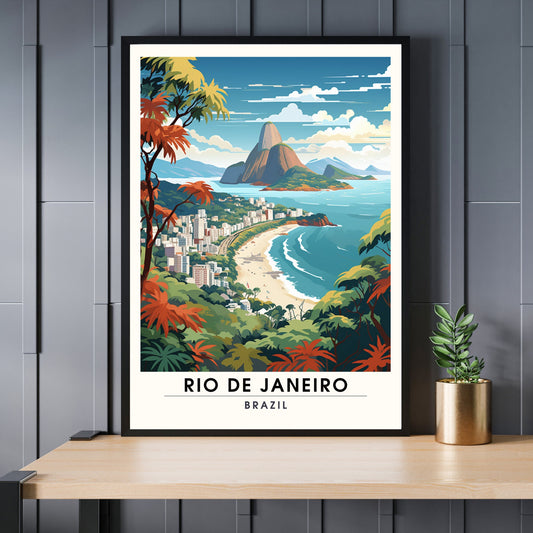 Impression Rio de Janeiro, Brésil | Poster de voyage Rio de Janeiro