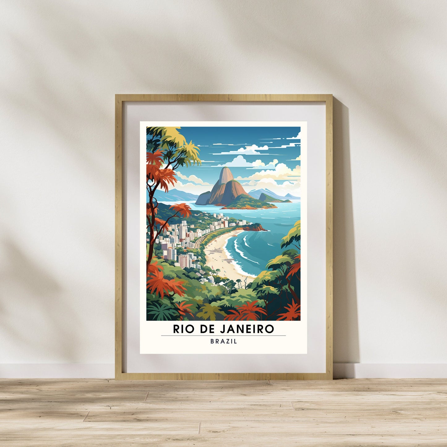 Impression Rio de Janeiro, Brésil | Poster de voyage Rio de Janeiro