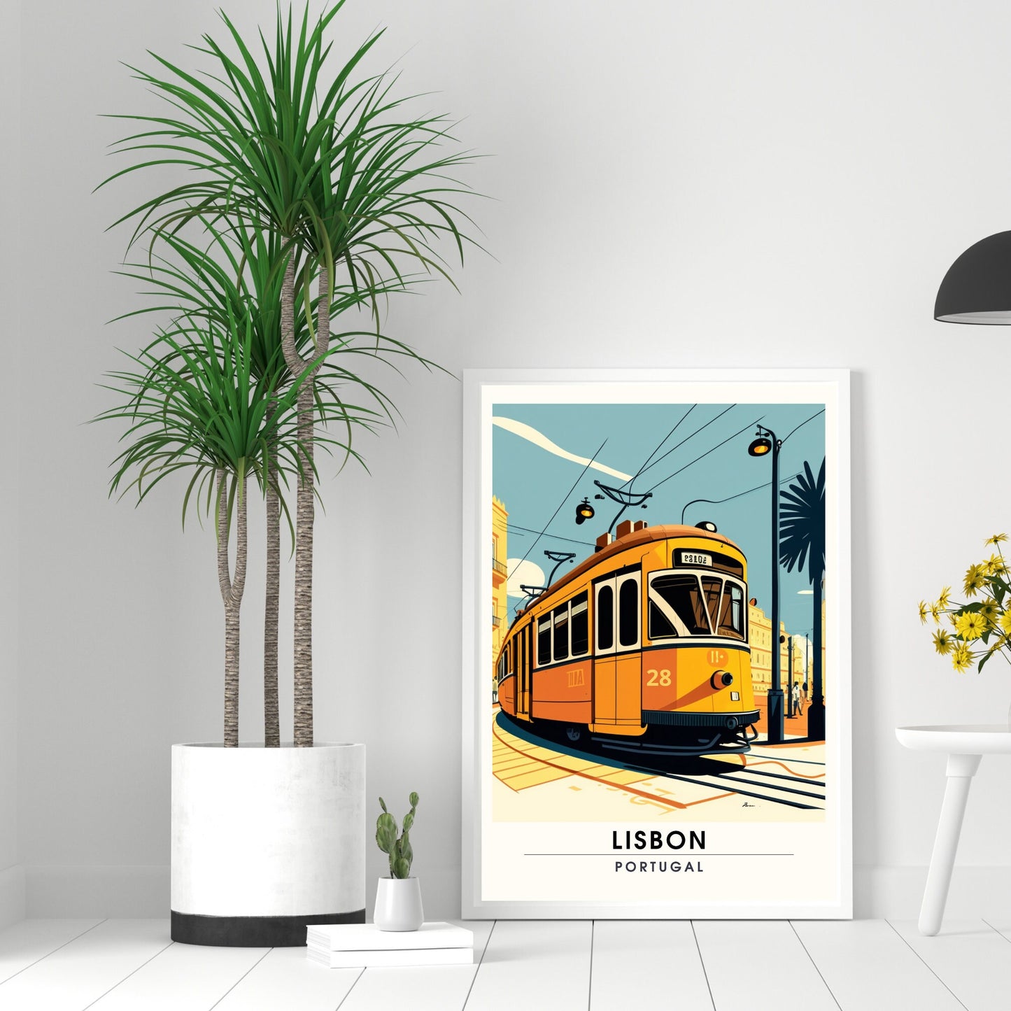 Impression Lisbonne, Portugal, Poster de voyage Lisbonne, Tramway 28