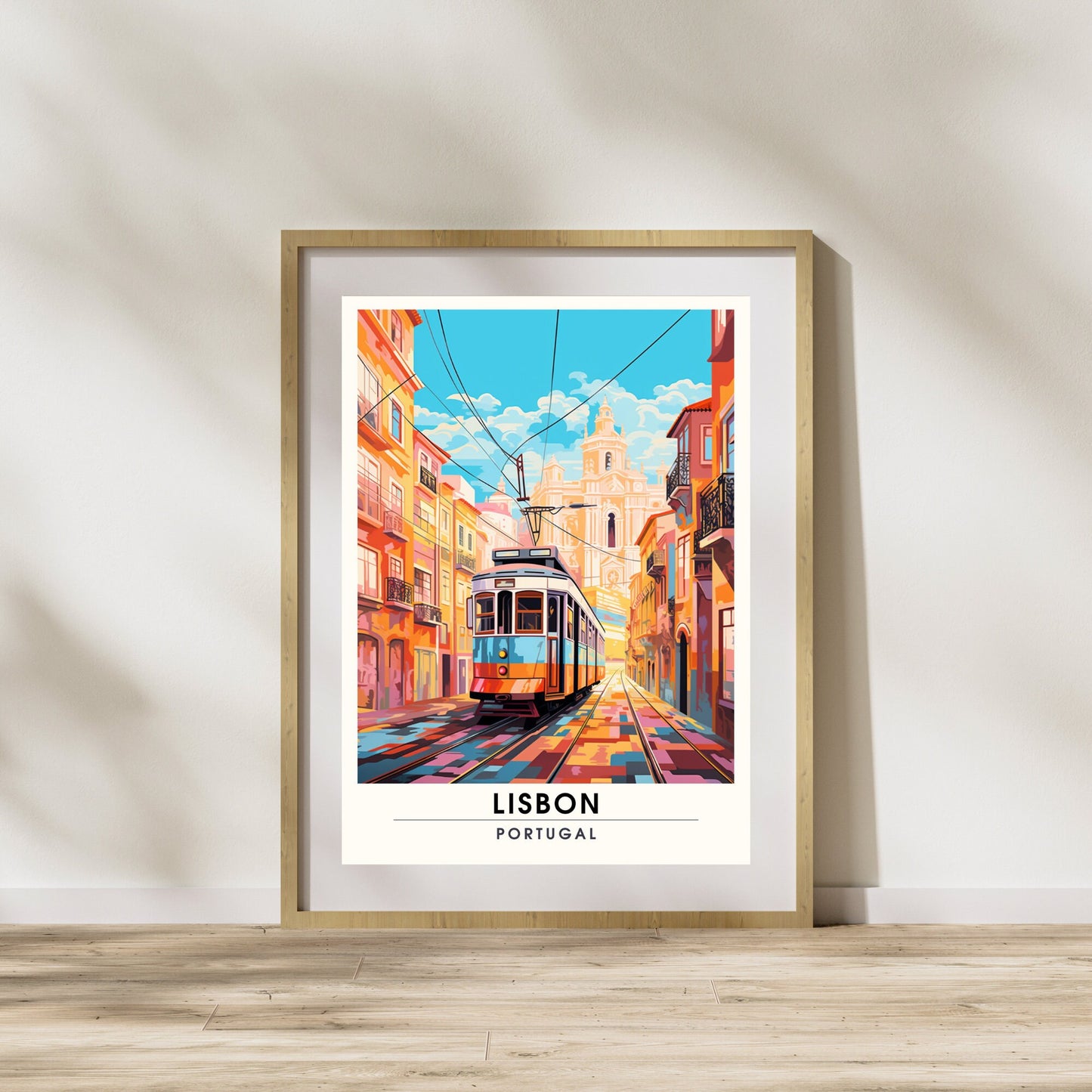 Impression Lisbonne, Portugal, Poster de voyage Lisbonne, Tramway