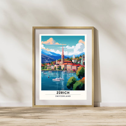 Impression Zurich , poster de voyage Zurich