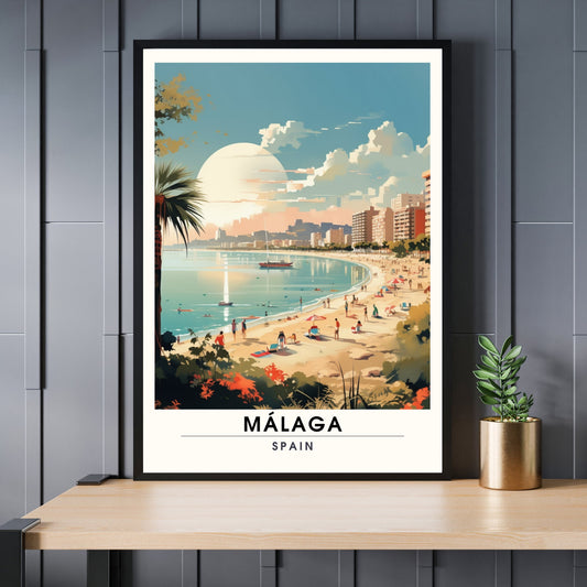 Impression Malaga | Impression de voyage Malaga | Affiche Malaga