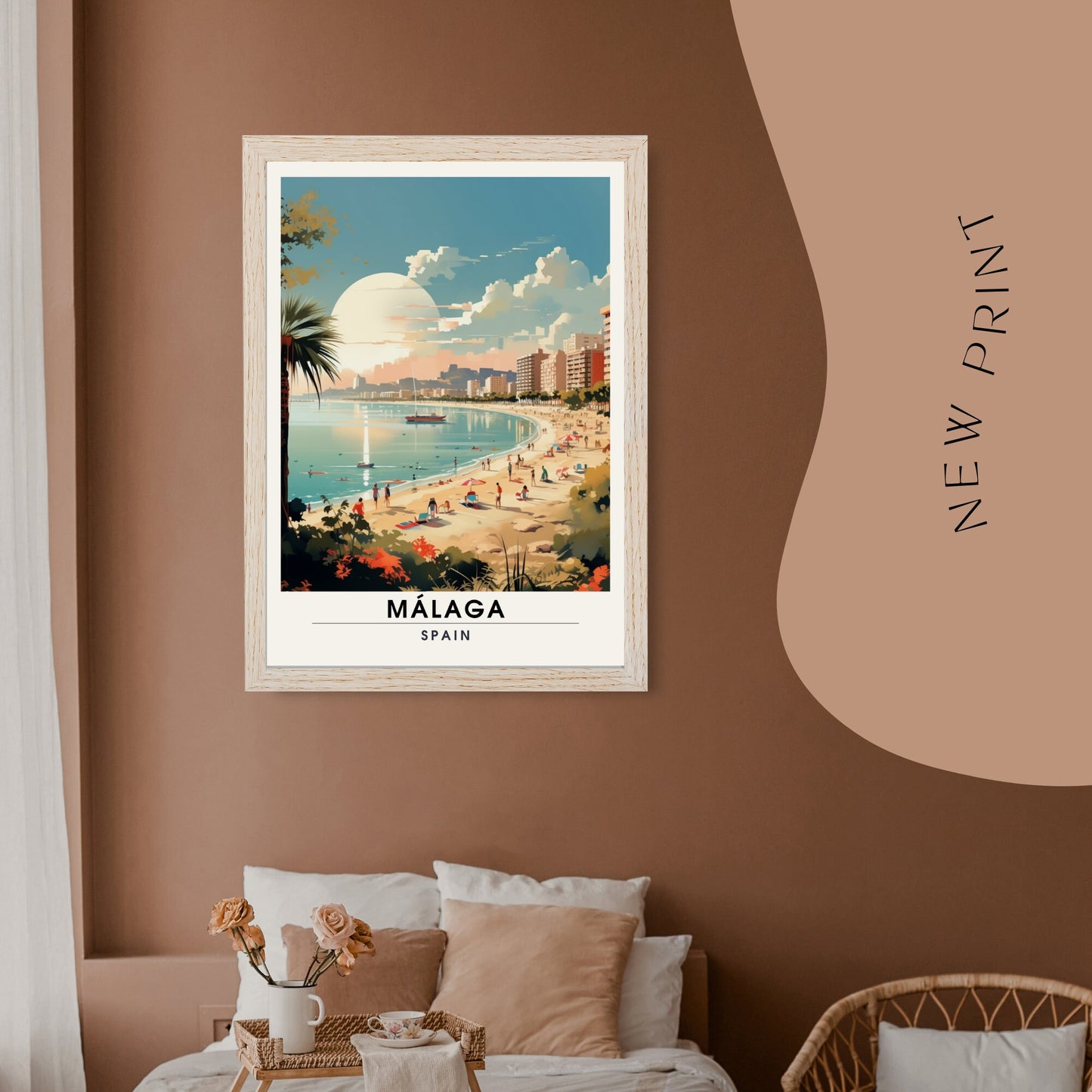 Impression Malaga | Impression de voyage Malaga | Affiche Malaga