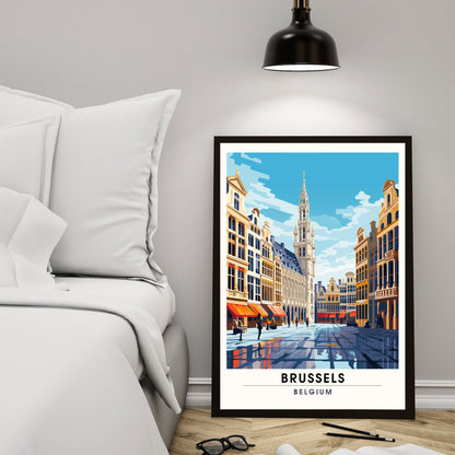 Impression Bruxelles, Belgique | Poster de voyage Bruxelles