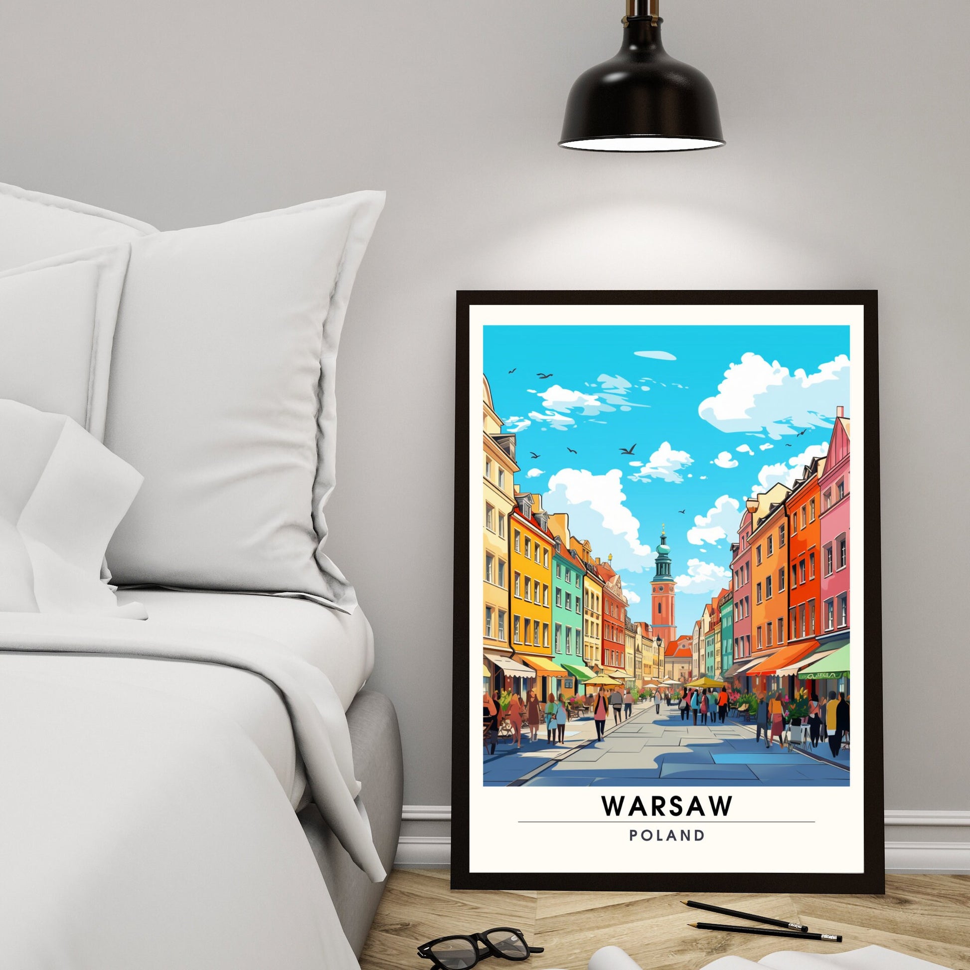 Impression Varsovie | Poster de voyage Varsovie, Pologne