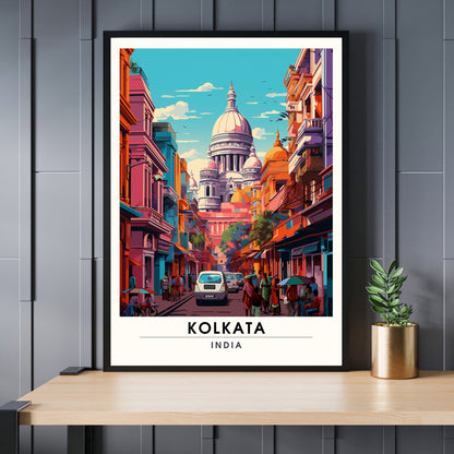 Impression Calcutta, Inde | Poster de voyage Calcutta