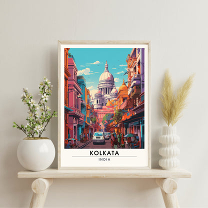 Impression Calcutta, Inde | Poster de voyage Calcutta