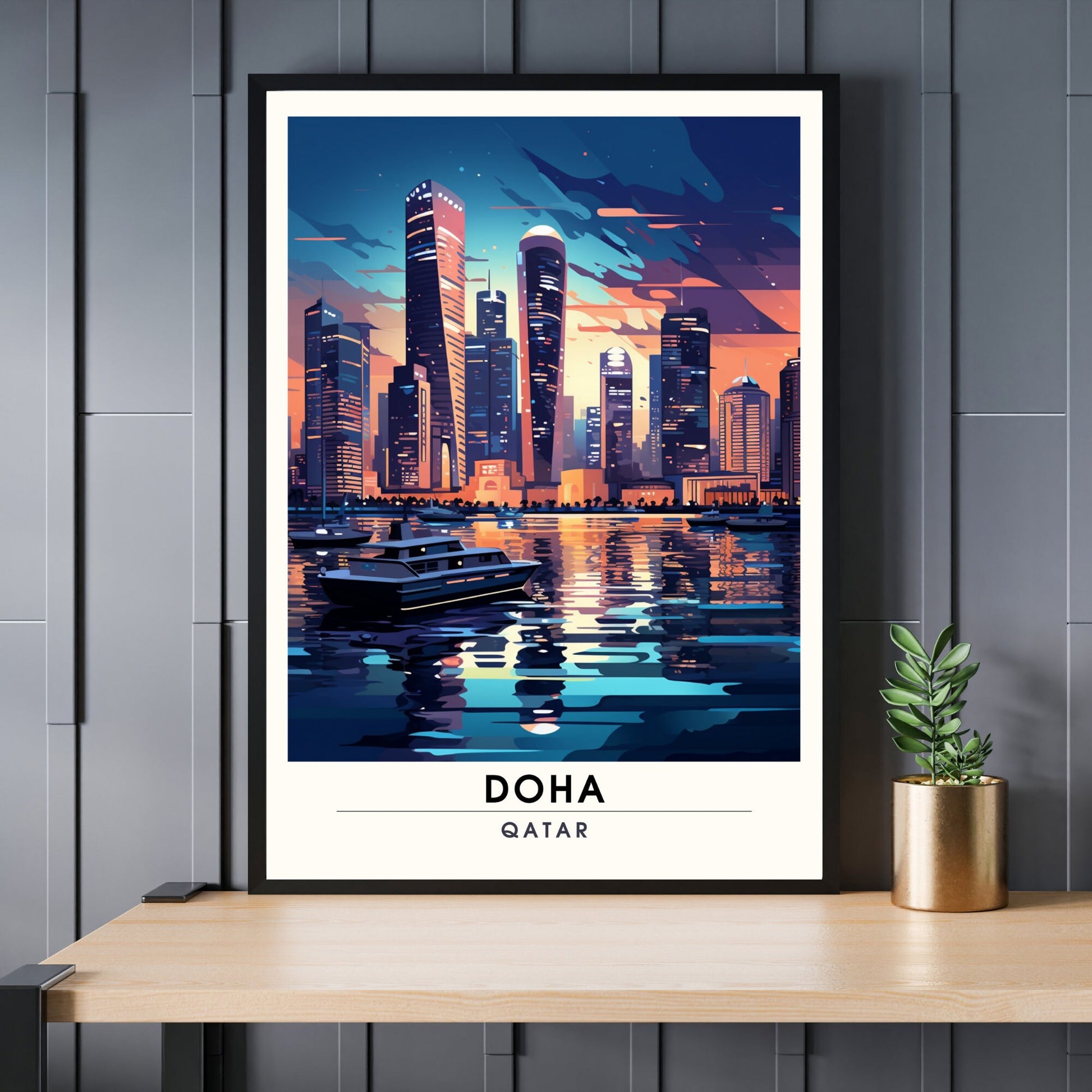 Impression Doha | impression de voyage Doha | Poster Qatar