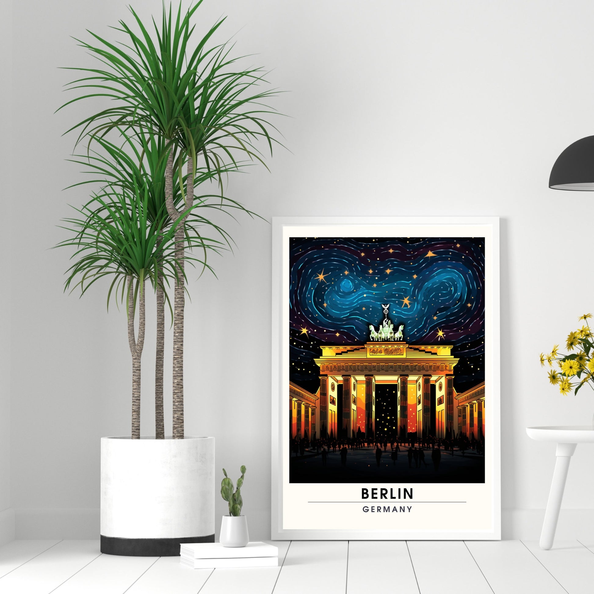 Impression Berlin | Poster de voyage Berlin, Allemagne | Porte de Brandebourg de nuit