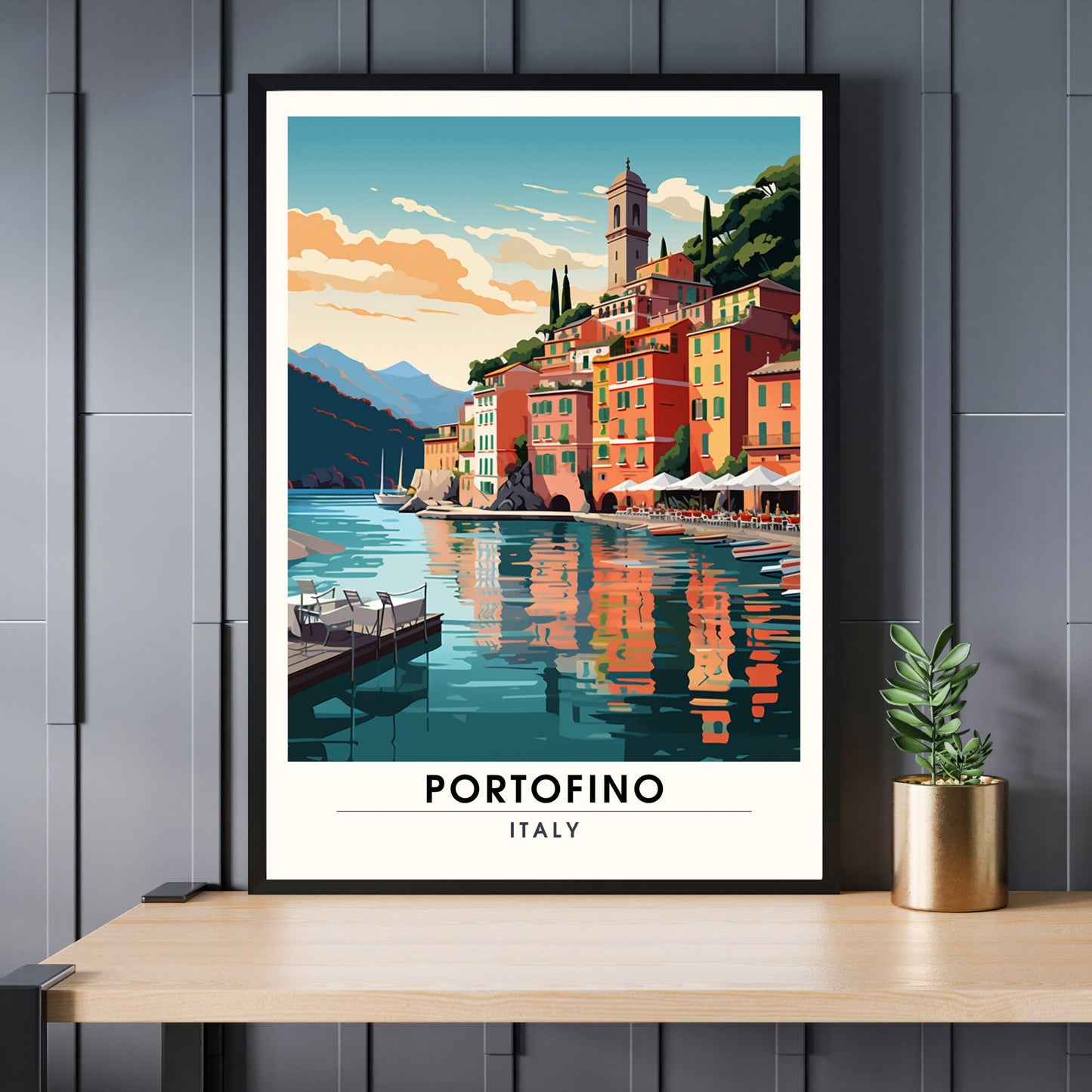 Impression Portofino | pster de voyage Portofino