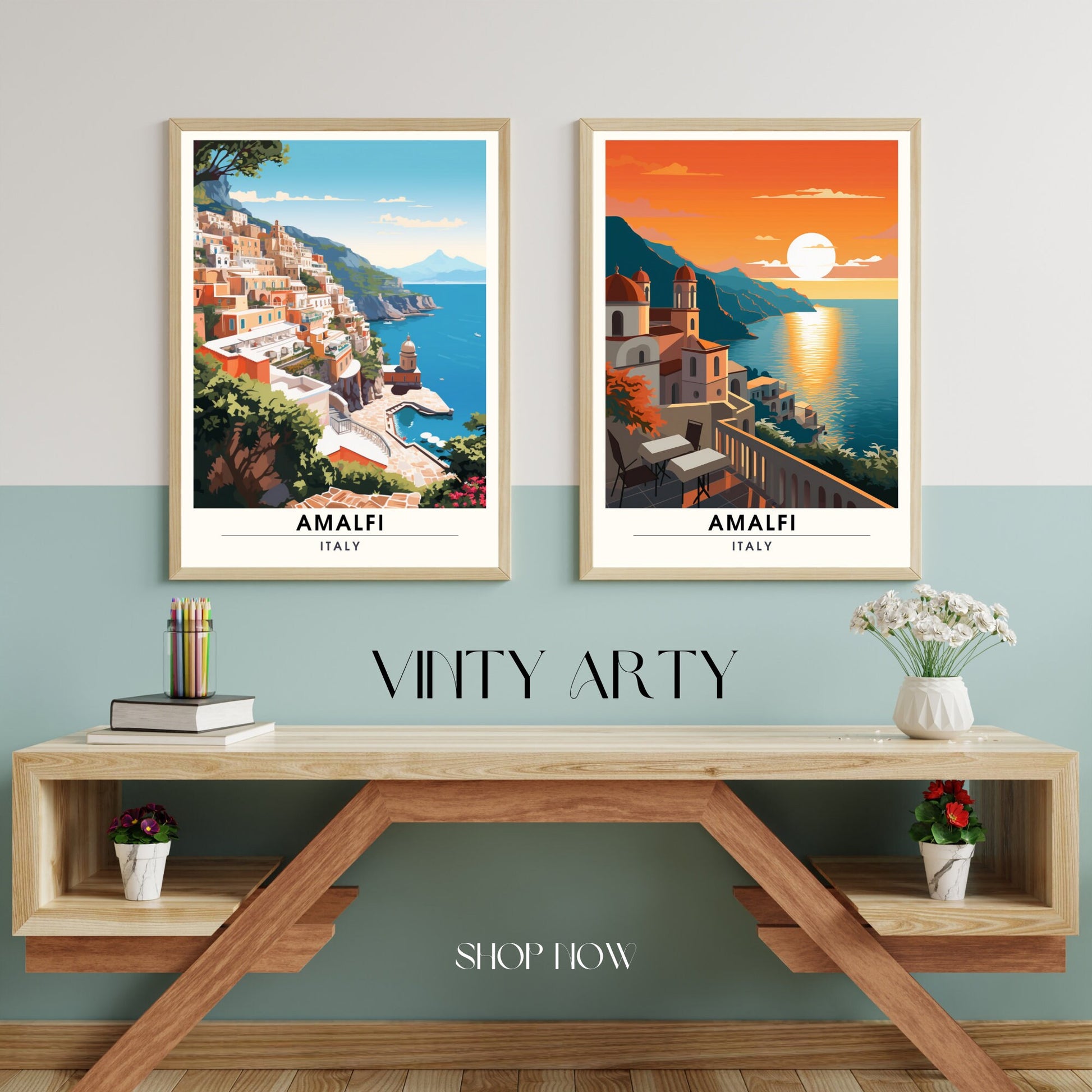 Impression Amalfi | Poster de voyage Amalfi | impression Côte amalfitaine