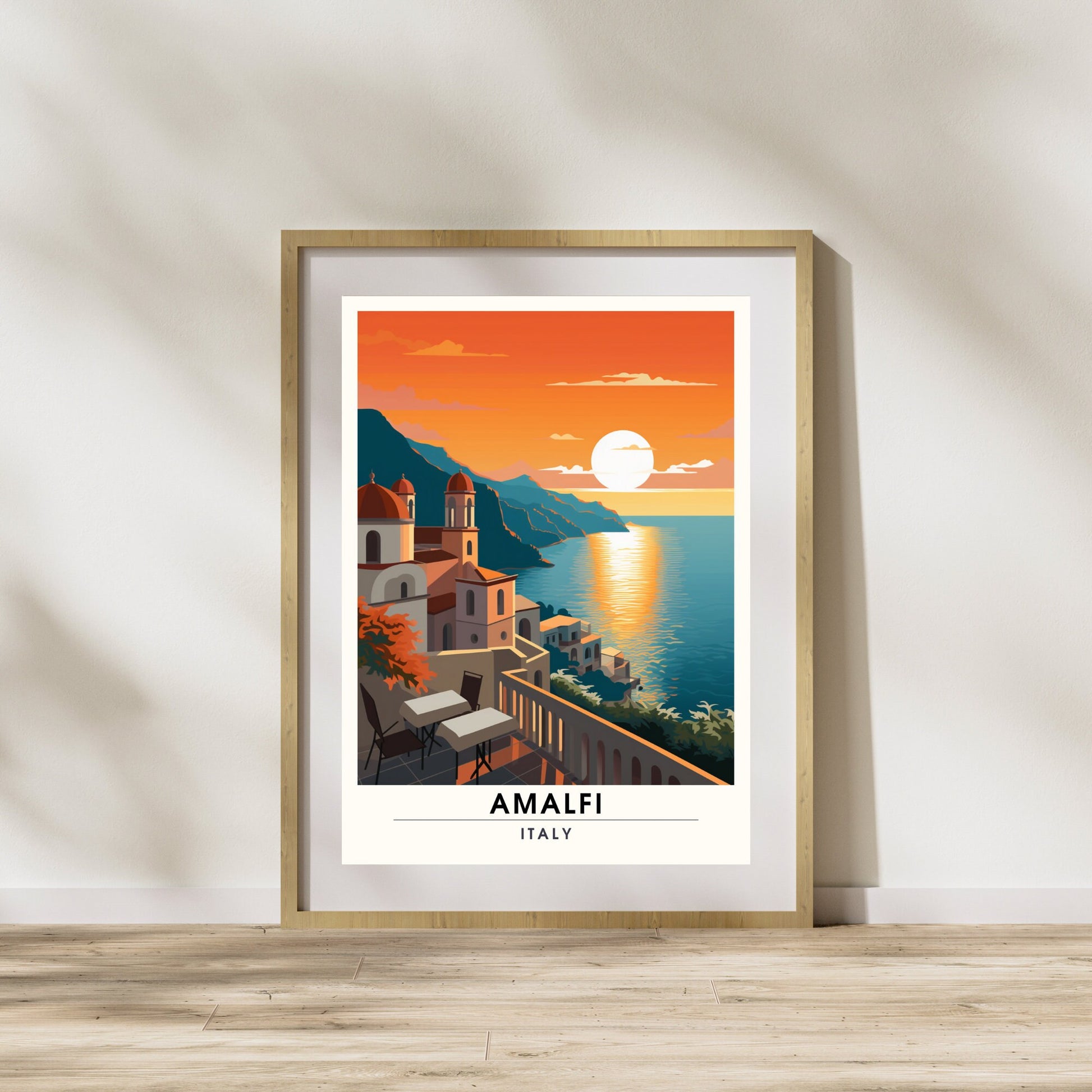 Impression Amalfi | Poster de voyage Amalfi | impression Côte amalfitaine, Italie