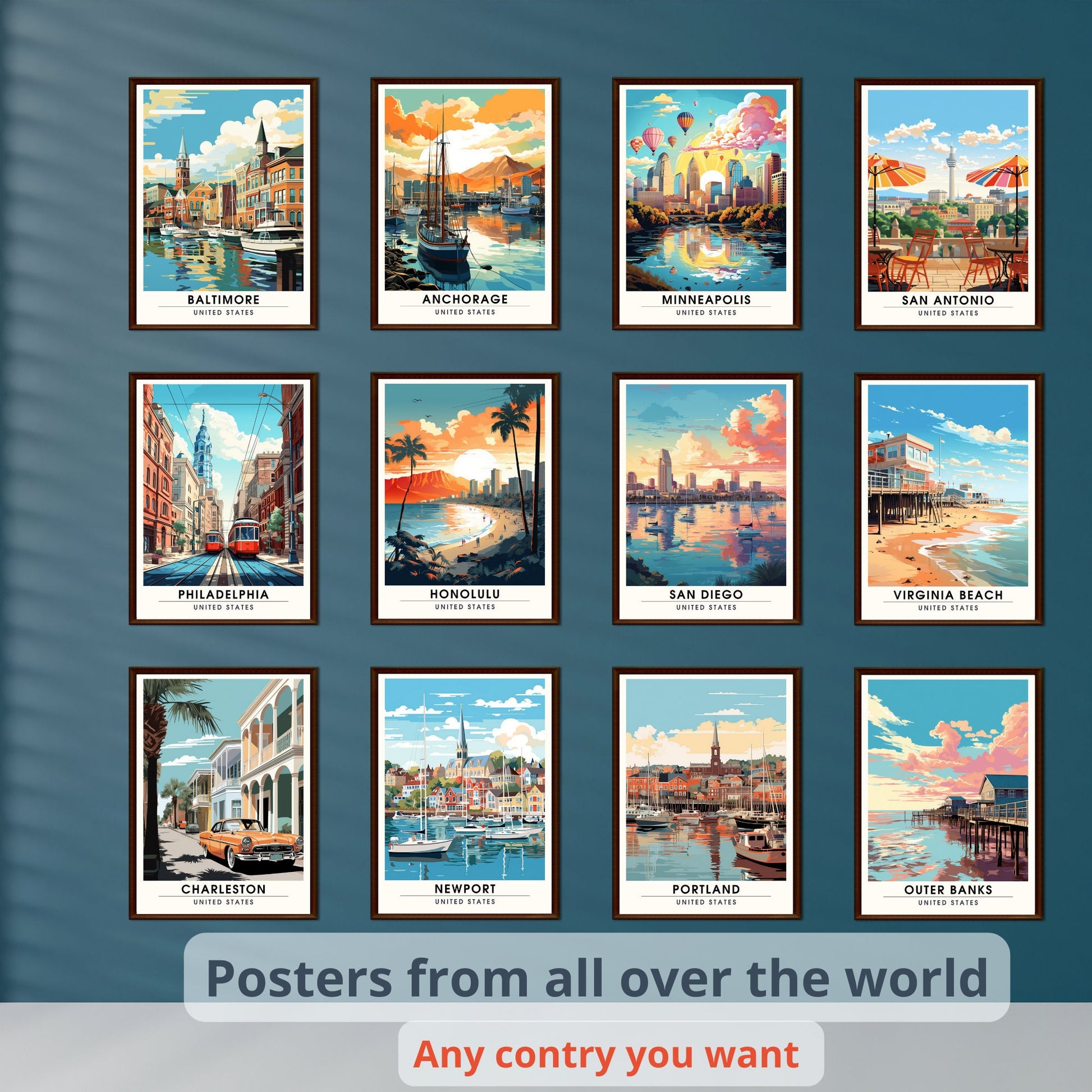 Travel prints | any 3 travel prints | set of 3 travel prints | Unique gift | travel posters | customised travel poster | Money saving