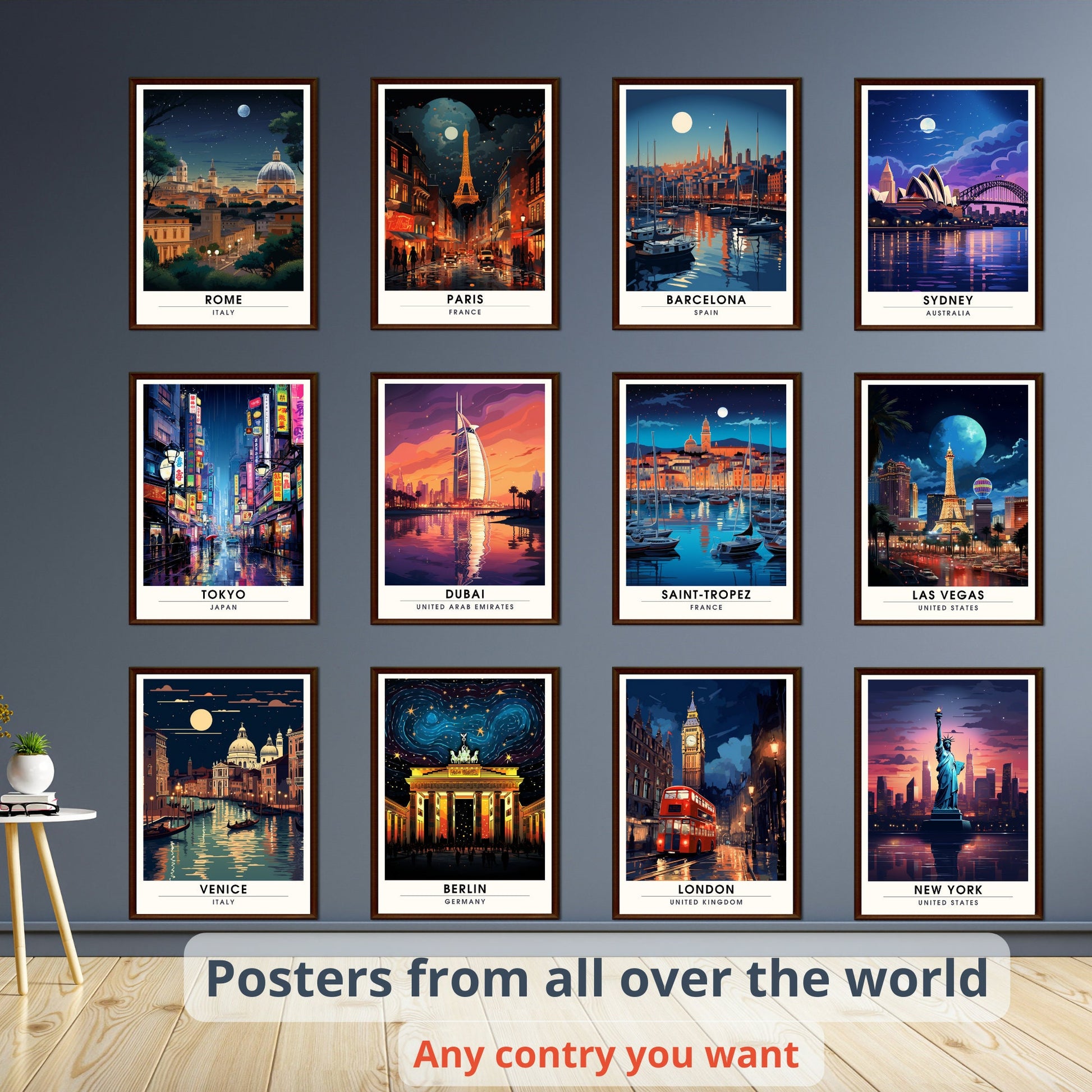 Travel prints | any 3 travel prints | set of 3 travel prints | Unique gift | travel posters | customised travel poster | Money saving