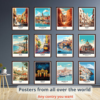 Travel prints | any 3 travel prints | set of 3 travel prints | Unique gift | travel posters | customised travel poster | Money saving