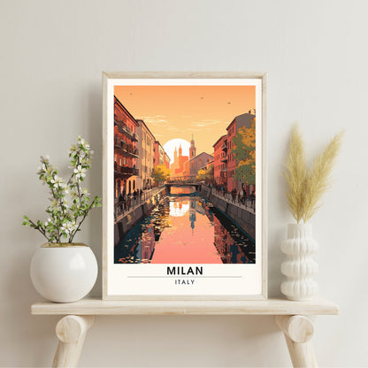 Impression Milan | Poster de voyage Milan | Navigli Milan