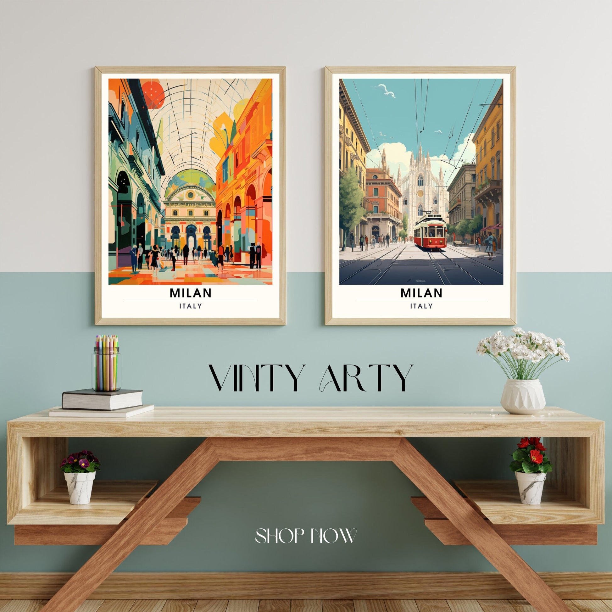 Impression Milan | Poster de voyage Milan | Galleria Vittorio Emanuele II