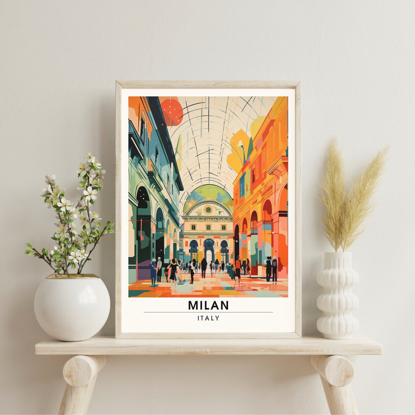 Impression Milan | Poster de voyage Milan | Galleria Vittorio Emanuele II