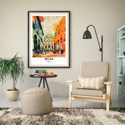 Impression Milan | Poster de voyage Milan | Galleria Vittorio Emanuele II