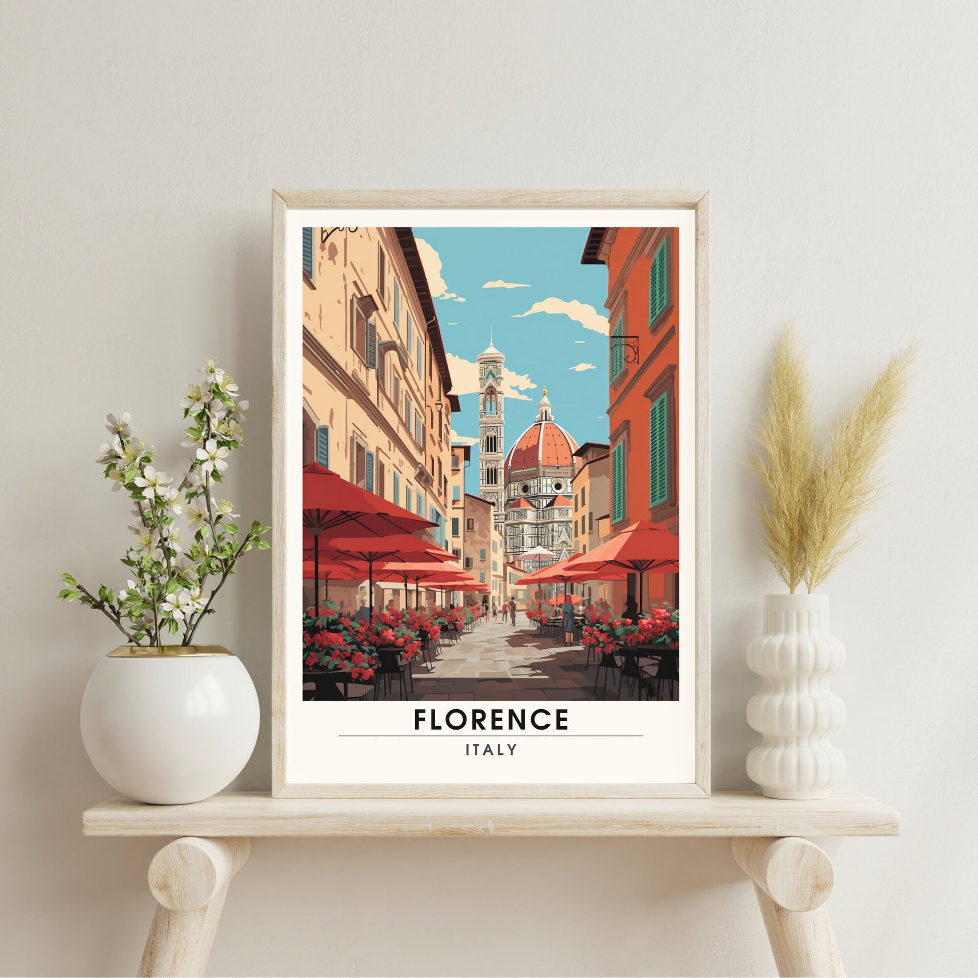 Impression Florence | poster de voyage Florence, Italie