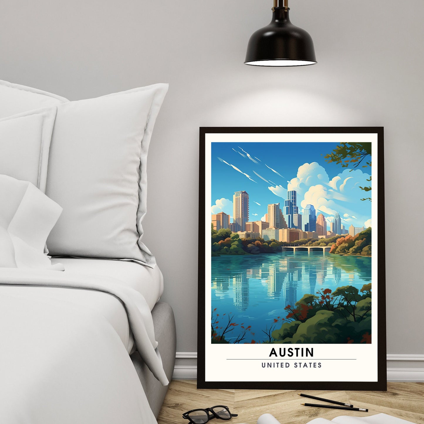 Impression Austin | Impression de voyage Austin | Poster Texas