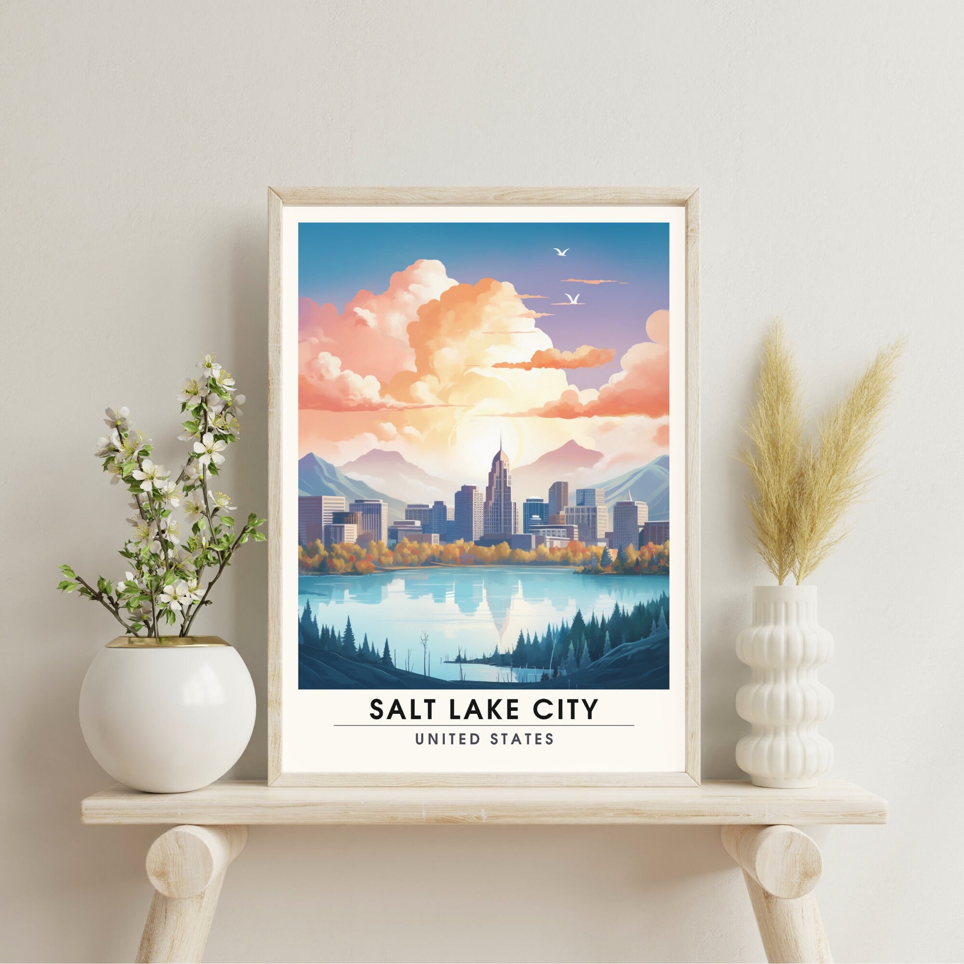 Impression Salt Lake City | Impression de voyage Salt Lake City | Poster Utah