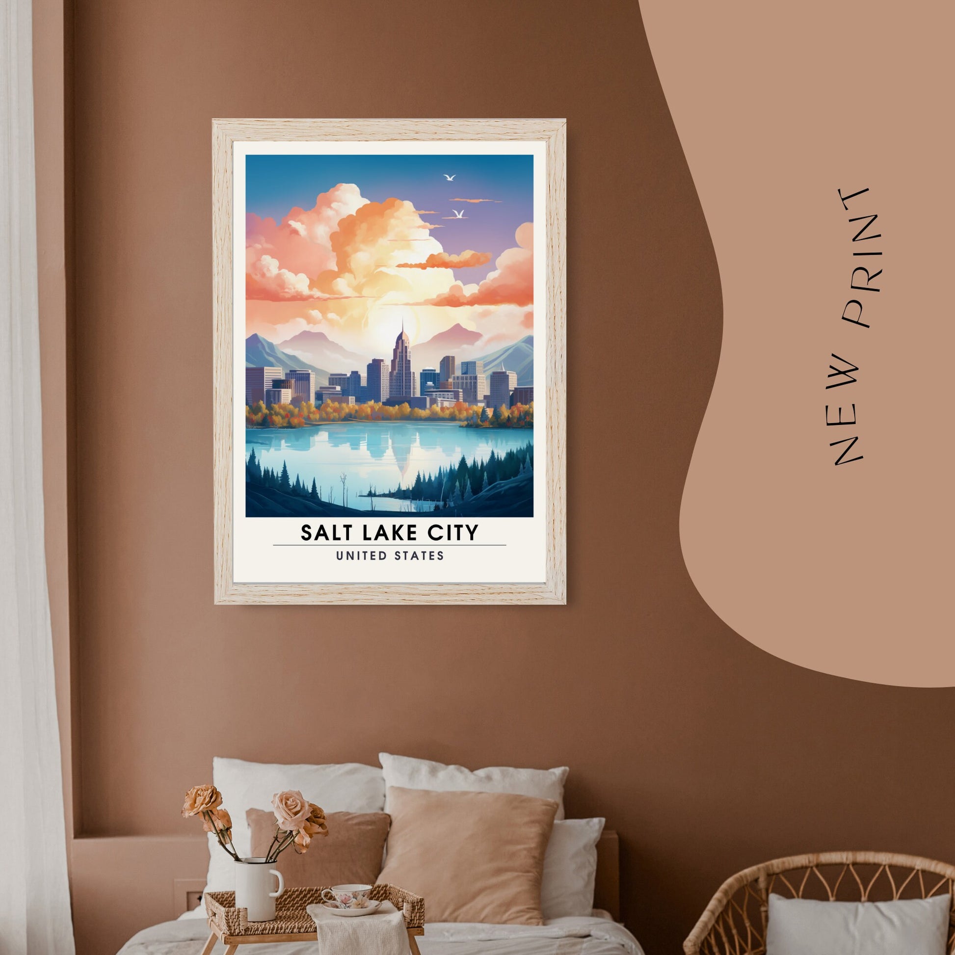 Impression Salt Lake City | Impression de voyage Salt Lake City | Poster Utah