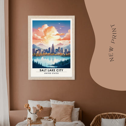 Impression Salt Lake City | Impression de voyage Salt Lake City | Poster Utah