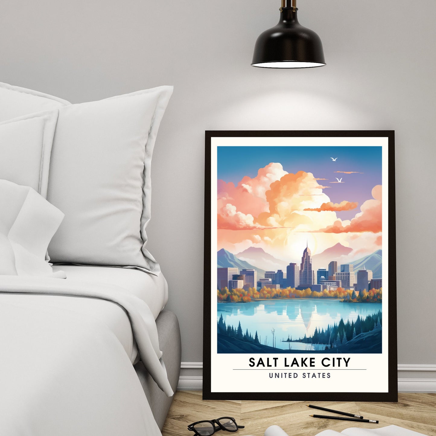 Impression Salt Lake City | Impression de voyage Salt Lake City | Poster Utah