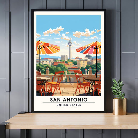 Impression San Antonio | Impression de voyage San Antonio | Poster Texas