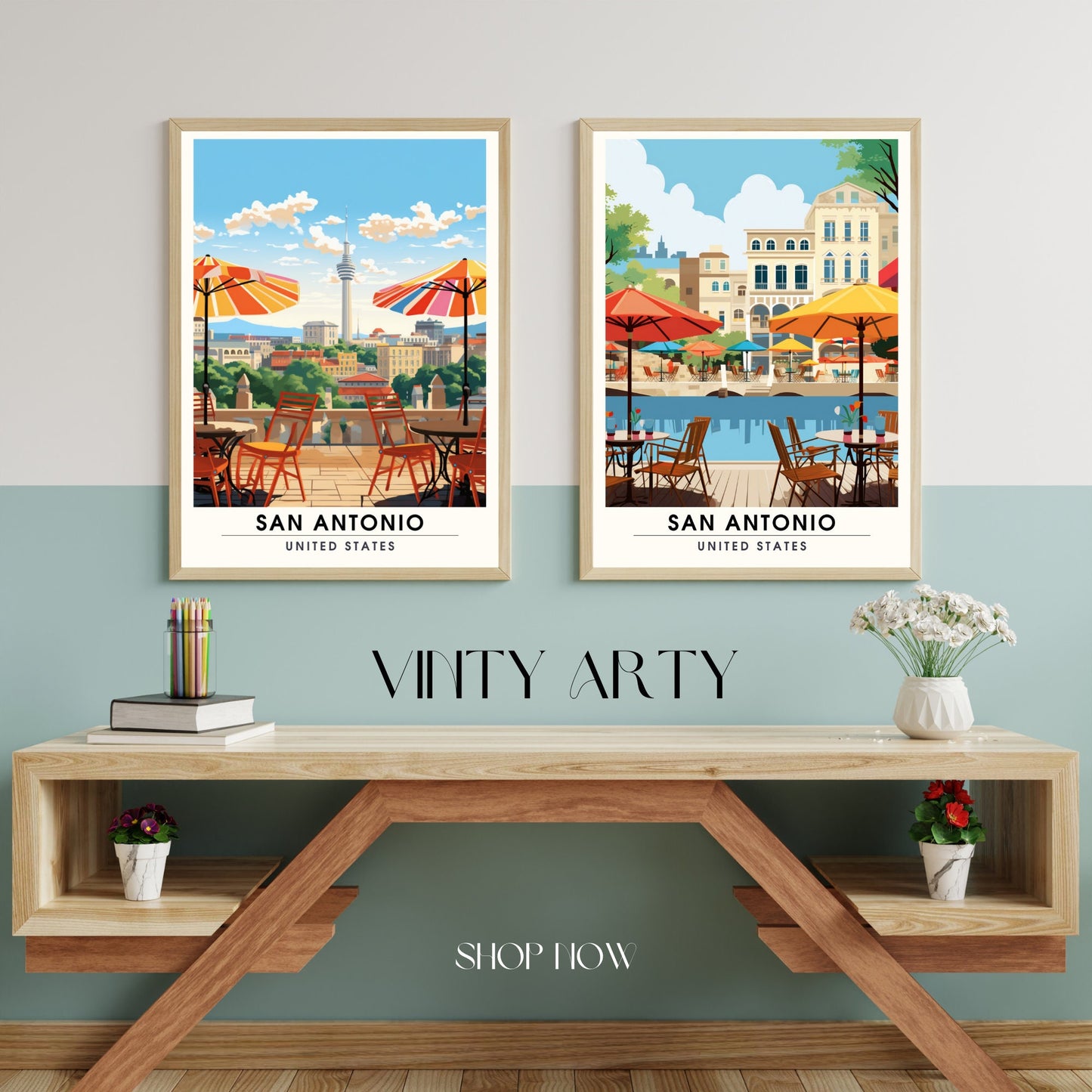 Impression San Antonio | Impression de voyage San Antonio | Poster Texas