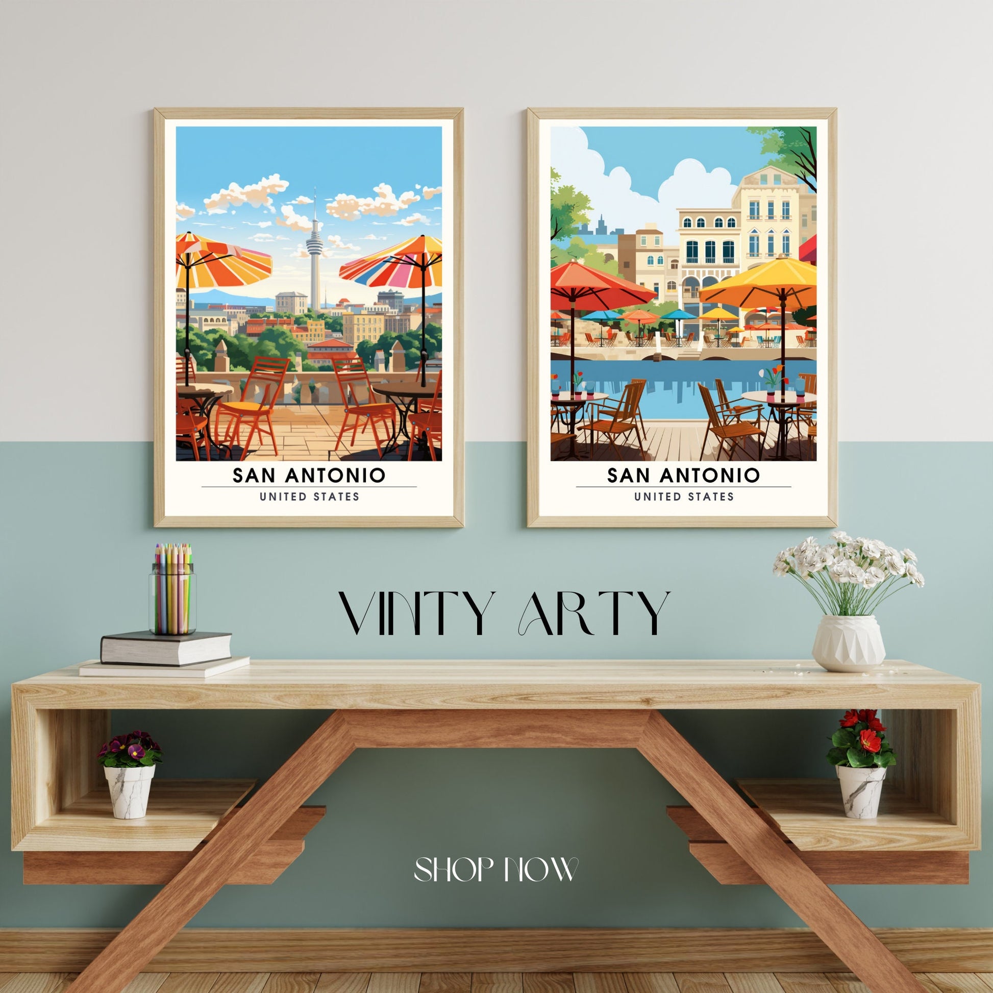 Impression San Antonio | Impression de voyage San Antonio | Poster Texas