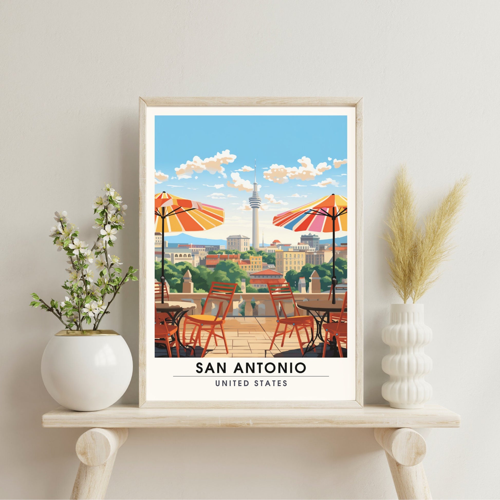 Impression San Antonio | Impression de voyage San Antonio | Poster Texas