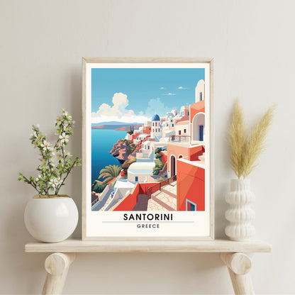 Impression Santorin, Grèce | Affiche de voyage Santorin