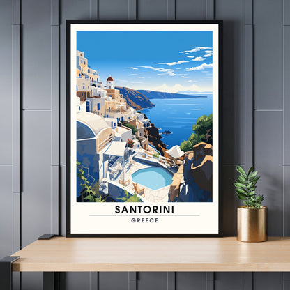 Impression Santorin, Grèce | Affiche de voyage Santorin