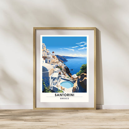 Impression Santorin, Grèce | Affiche de voyage Santorin