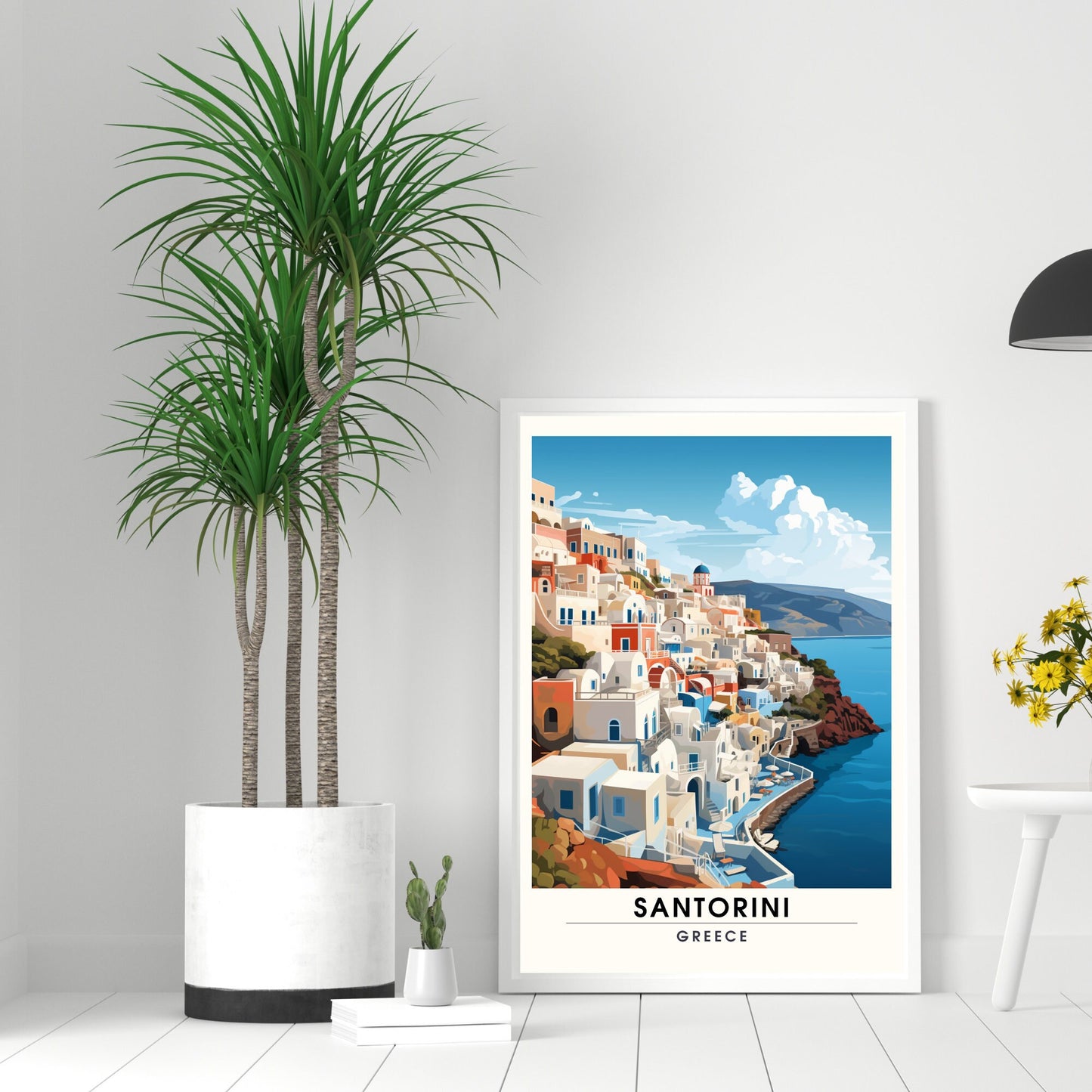 Impression Santorin, Grèce | Affiche de voyage Santorin | Affiche Grèce