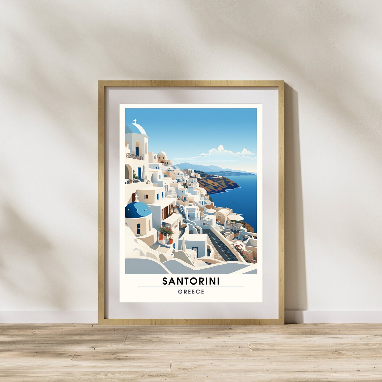 Impression Santorin | Affiche de voyage Santorin | Affiche de voyage Grèce