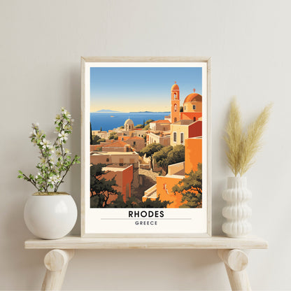 Impression Rhodes | Affiche de voyage Rhodes | Affiche de voyage Grèce