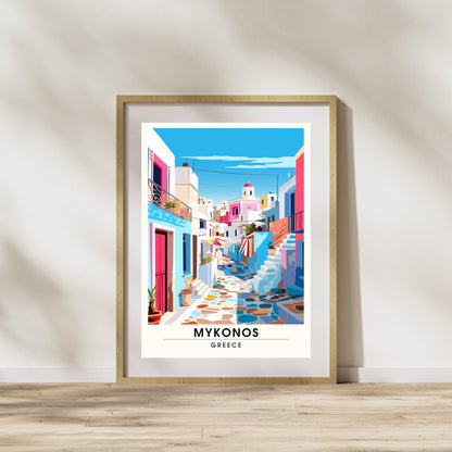 Impression Mykonos | Poster de voyage Mykonos | Poster de voyage Grèce