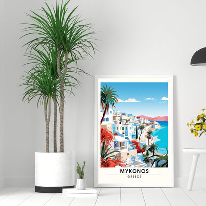 Impression Mykonos | Poster de voyage Mykonos | Grèce