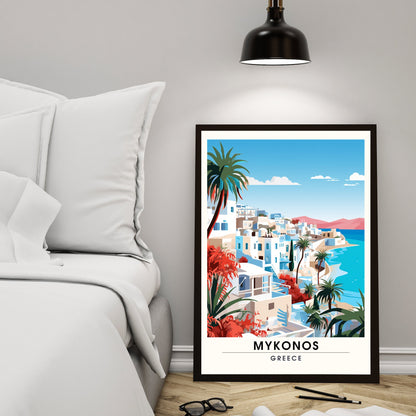 Impression Mykonos | Poster de voyage Mykonos | Grèce